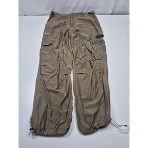 Y2K Southpole Cargo Pants Baggy Mens 2XL Beige Drawstring Hem